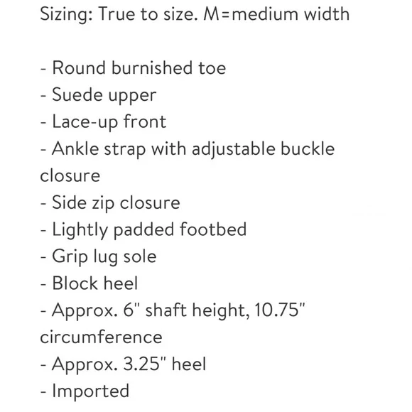 NIB Born Cass Block Heel Lace Up Distressed Suede Ankle Combat Boots Rust - Picture 11 of 13